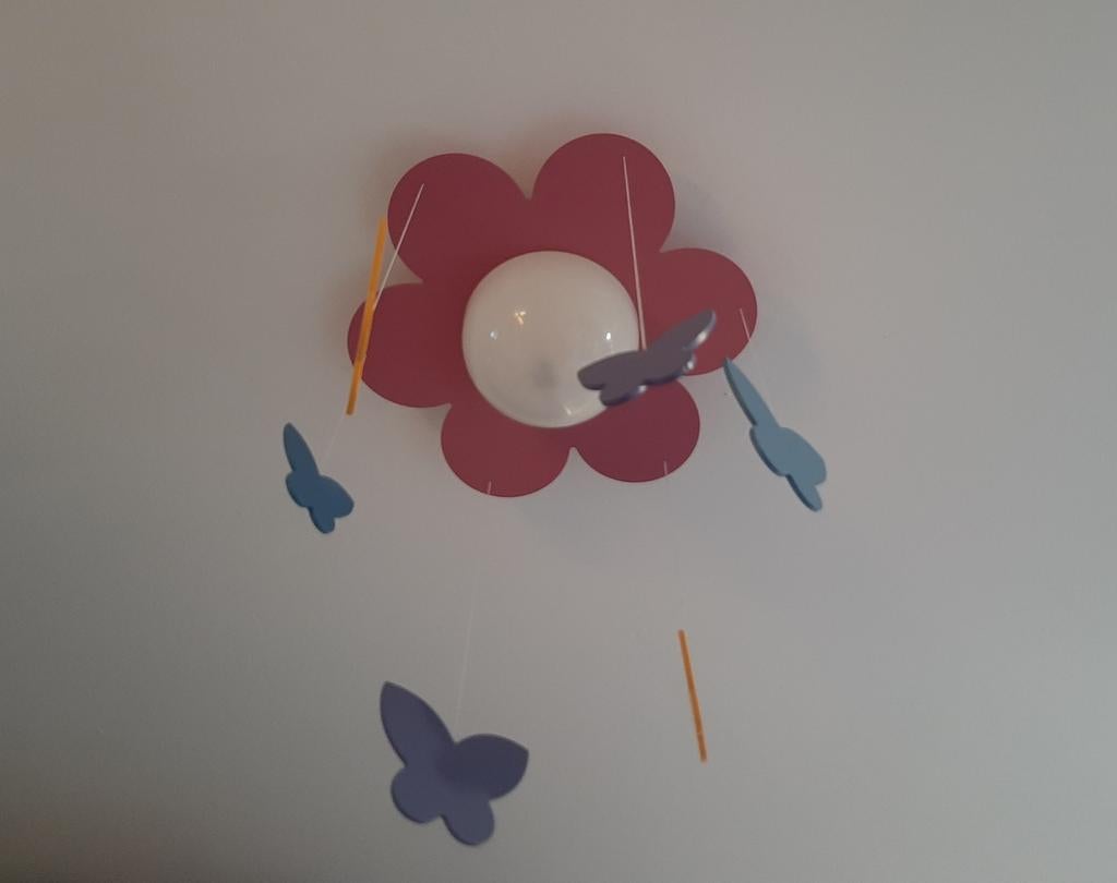 Philips kinderkamer plafondlamp + nachtlamp met vlinders, Ophalen, Zo goed als nieuw