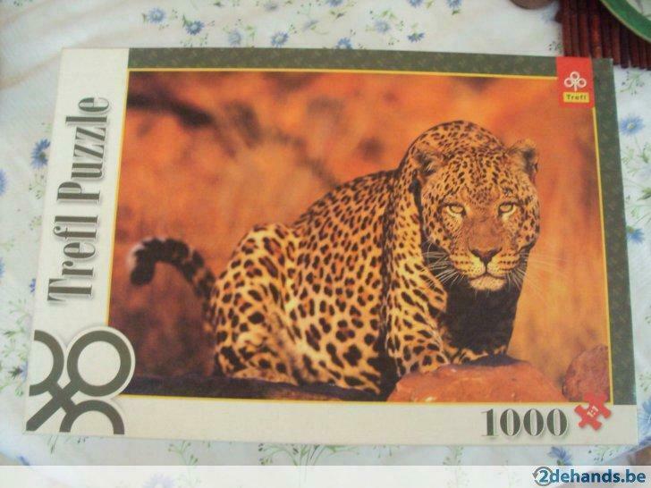 Puzzel trefl 1000  Luipaard, Ophalen, Gebruikt