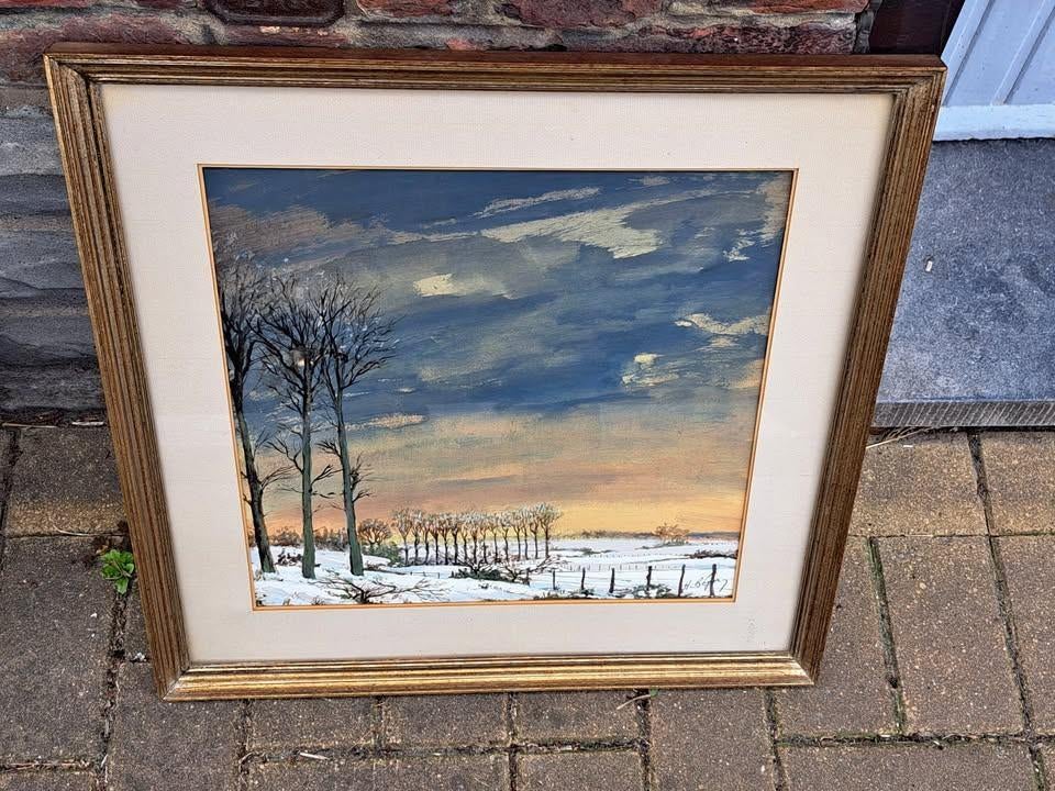 aquarelle paysage signe beghein hubin marie louise, Enlèvement ou Envoi