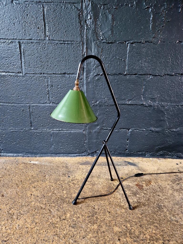 Industriële driepoot vloerlamp, 1950, Antiek en Kunst, Ophalen of Verzenden
