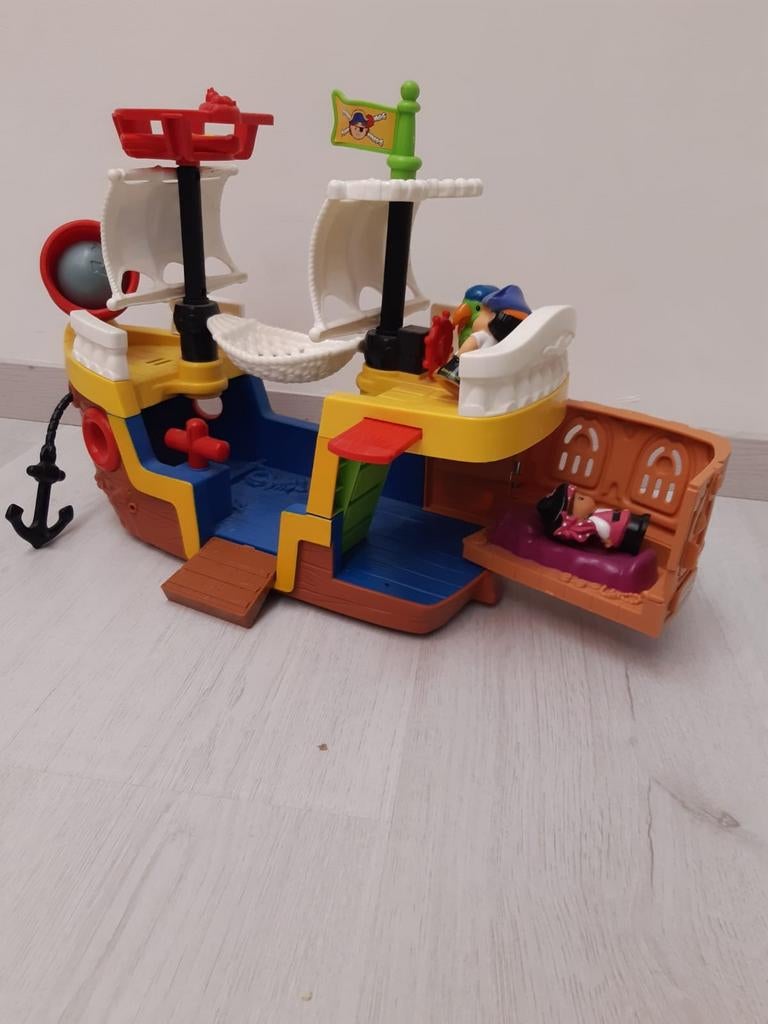 Piratenboot little peolple fisherprice, Ophalen of Verzenden, Zo goed als nieuw, Speelset, Met licht
