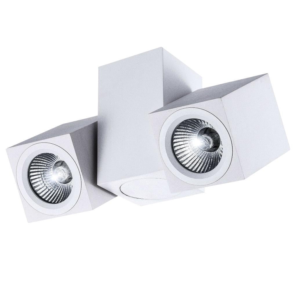 DESTOCK - Spot double blanc carré GU10, Enlèvement ou Envoi, Neuf, Métal