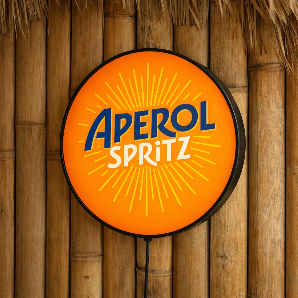 Aperol Spritz LED Lightbox – 23 cm, Envoi, Neuf, Table lumineuse ou lampe (néon)