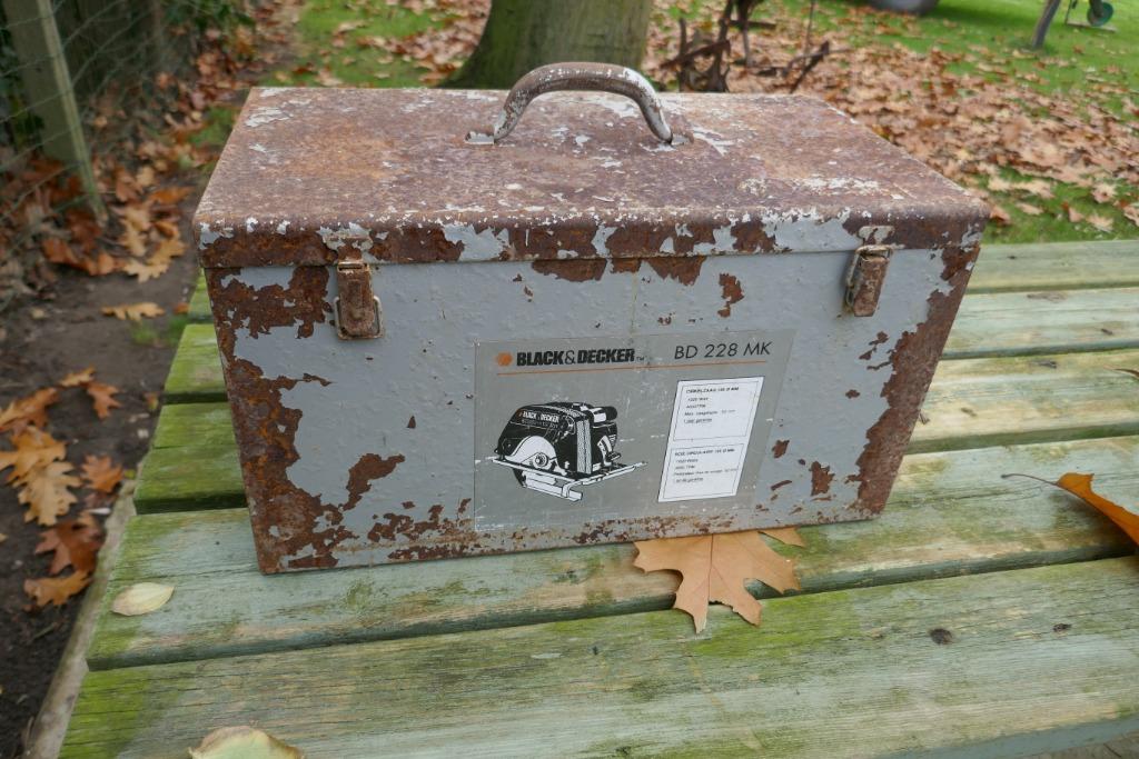vintage koffer, Moins de 35 cm, Enlèvement, Utilisé, Métal