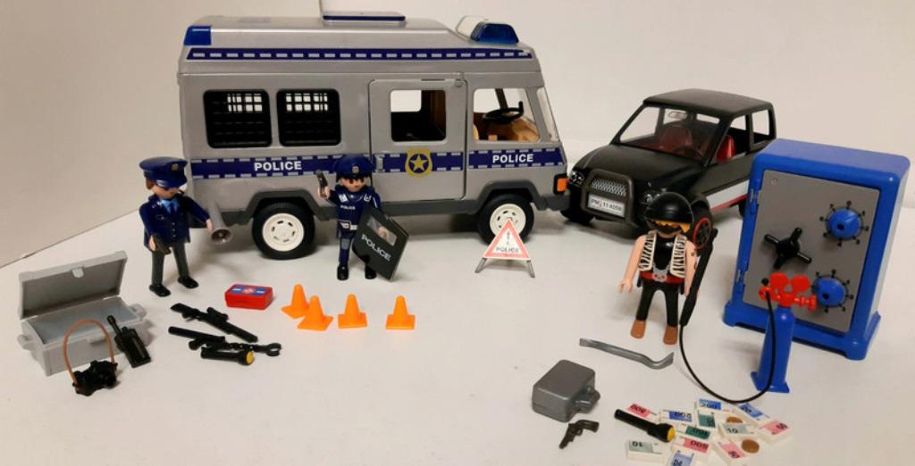 Playmobil 4023 4059 Fourgon de police et voleurs de coffre-f, Enlèvement ou Envoi, Comme neuf