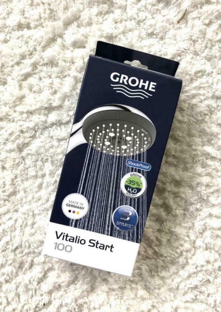 Pommeau douche salle de bain grohe vitalio Start 100 3 jets, Chroom, Douche