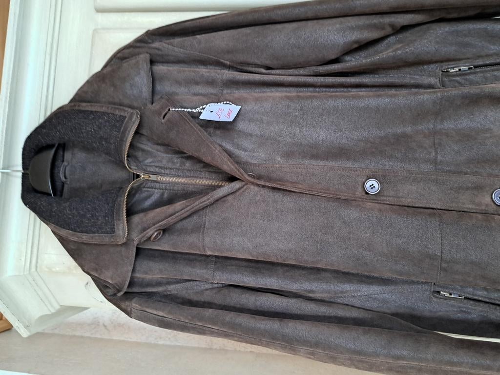 Winterr herenvest Lbrune dain, Ophalen, Zo goed als nieuw, Maat 52/54 (L), Bruin