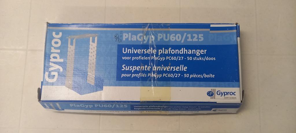 Gyproc, Universele plafondhanger - PlaGyp PU60/125: 30st, Ophalen, Nieuw, Overige typen