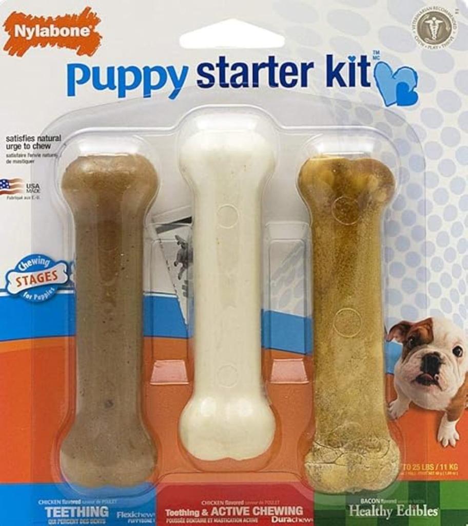 Set van 3 kauwbotten voor puppy SNELLE GRATIS LEVERING