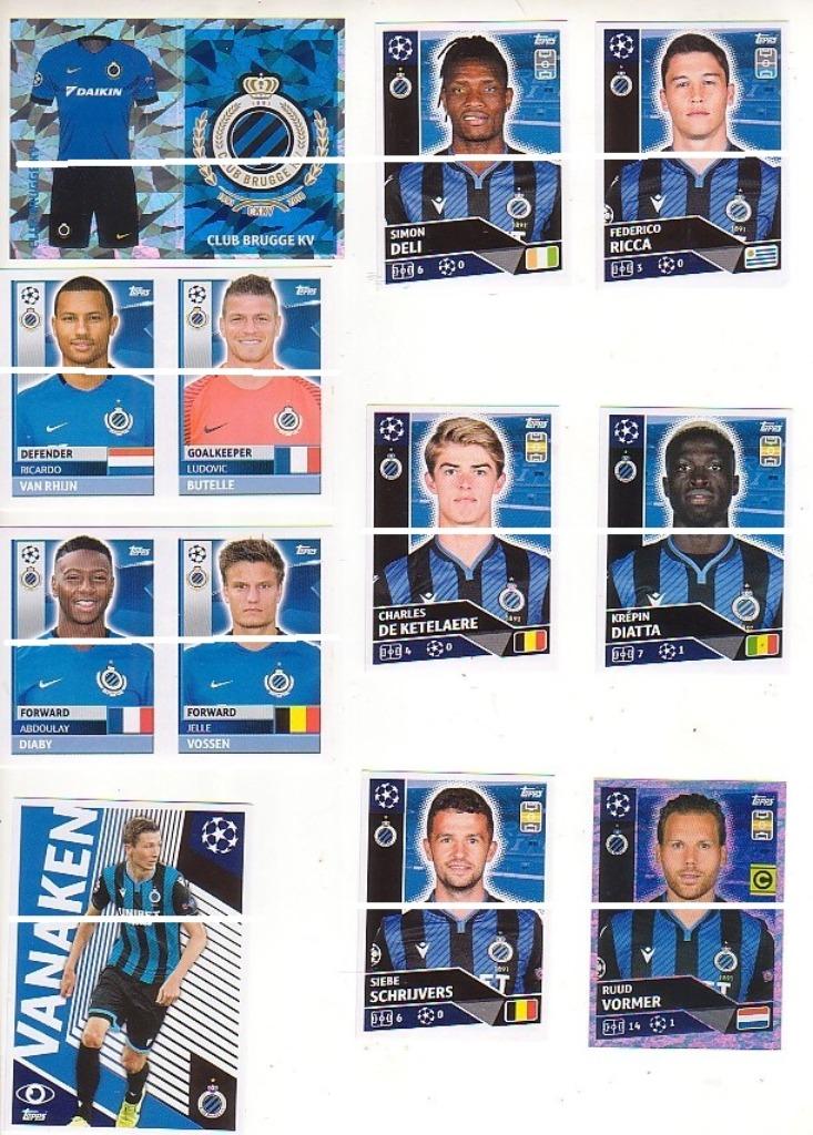 Topps Champions League/Club Brugge/20 pièces, Collections, Articles de Sport & Football, Neuf, Affiche, Image ou Autocollant, Envoi