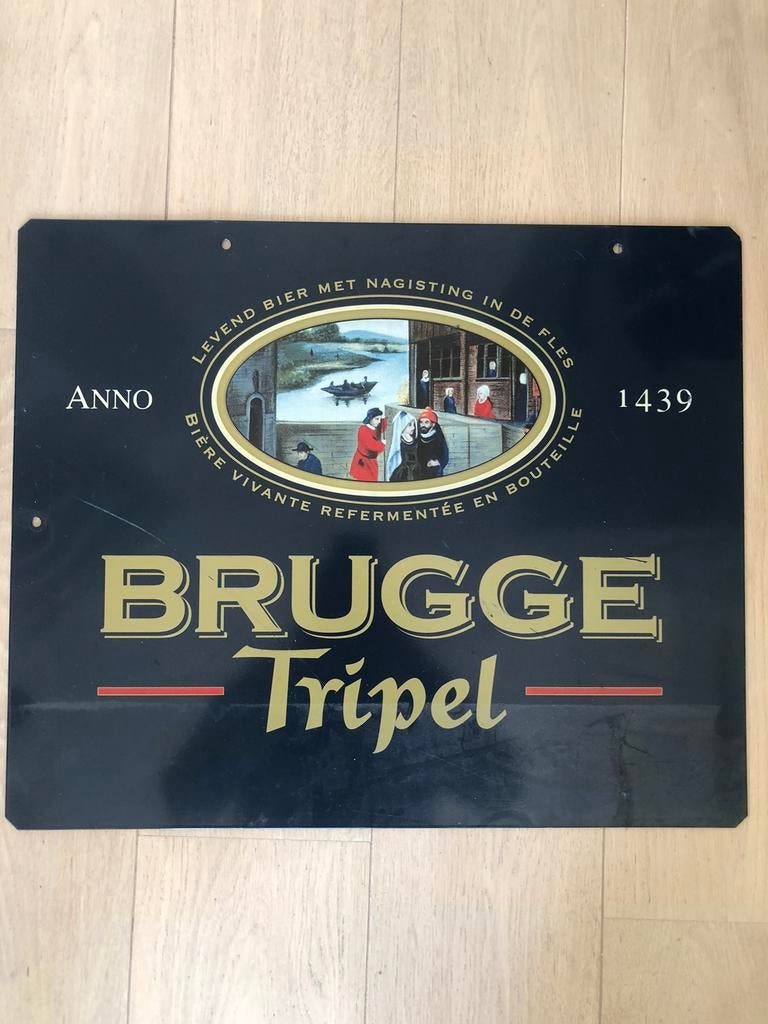 Reclamebord Brugge Tripel., Ophalen, Zo goed als nieuw, Reclamebord