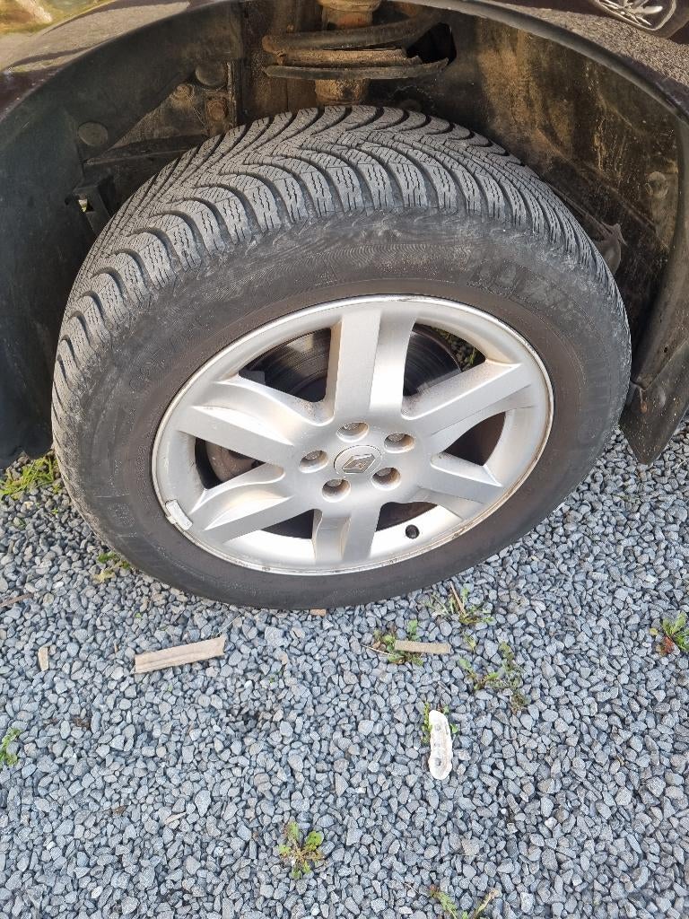 RENAULT ESPACE VELGEN + MICHELIN WINTERBANDEN – 225/55 R17, Ophalen, Gebruikt, Banden en Velgen, 17 inch