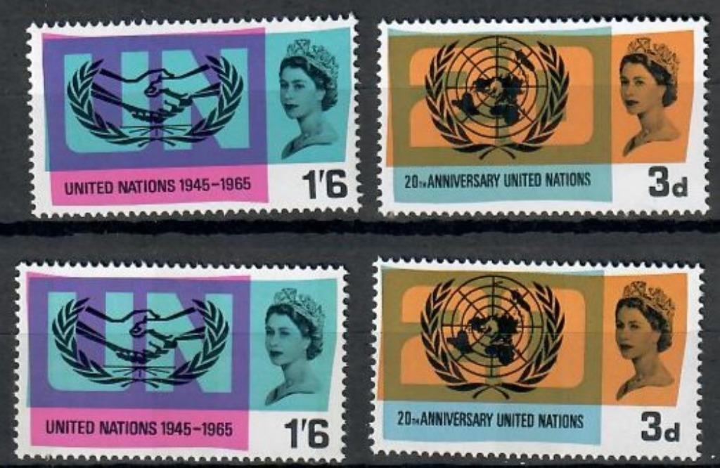 Engeland yvertnrs.: 417/18 en 417A/18A postfris, Ophalen of Verzenden, Postfris
