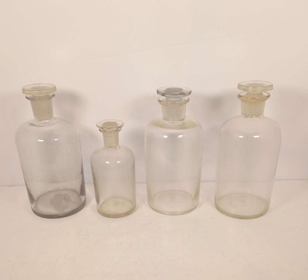 Lot flacon pharmacie verre Blanc, Ophalen of Verzenden