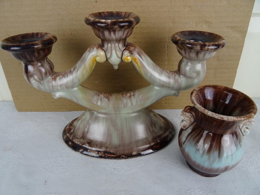 Vaas vintage vaas vintage kandelaar aardewerk Duitsland 1960, Antiek en Kunst, Ophalen of Verzenden, Keramiek of Aardewerk