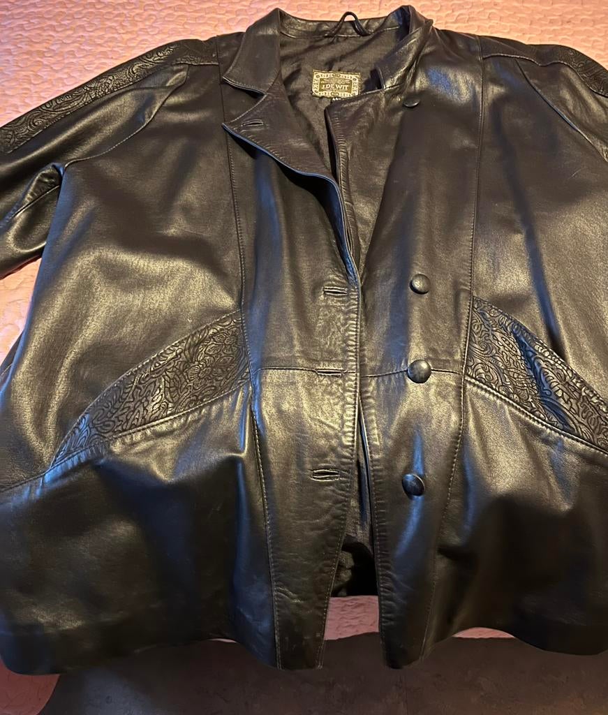 Lederen jas (vrouw), Kleding | Heren, Ophalen, Zo goed als nieuw, Zwart