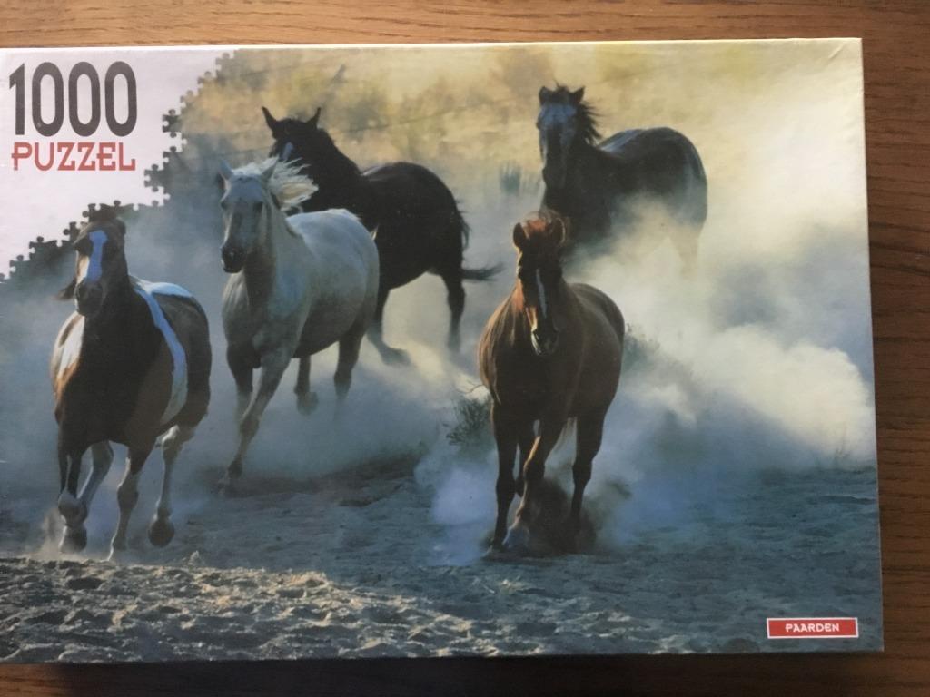 Puzzel PTZ 1000 stukjes Paarden (NIEUW), Hobby en Vrije tijd, Denksport en Puzzels, Nieuw, Legpuzzel, 500 t/m 1500 stukjes, Ophalen of Verzenden