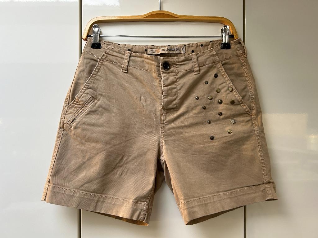 Zara TRF beige korte broek - Maat 34, Kleding | Dames, Kort, Ophalen of Verzenden, Maat 34 (XS) of kleiner, Gedragen