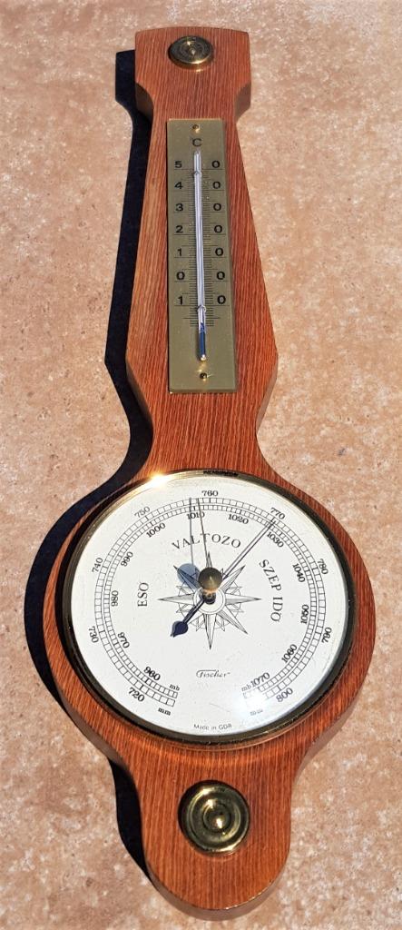 Decoratieve wandthermometer-barometer, Huis en Inrichting, Ophalen of Verzenden, Gebruikt, Binnenthermometer