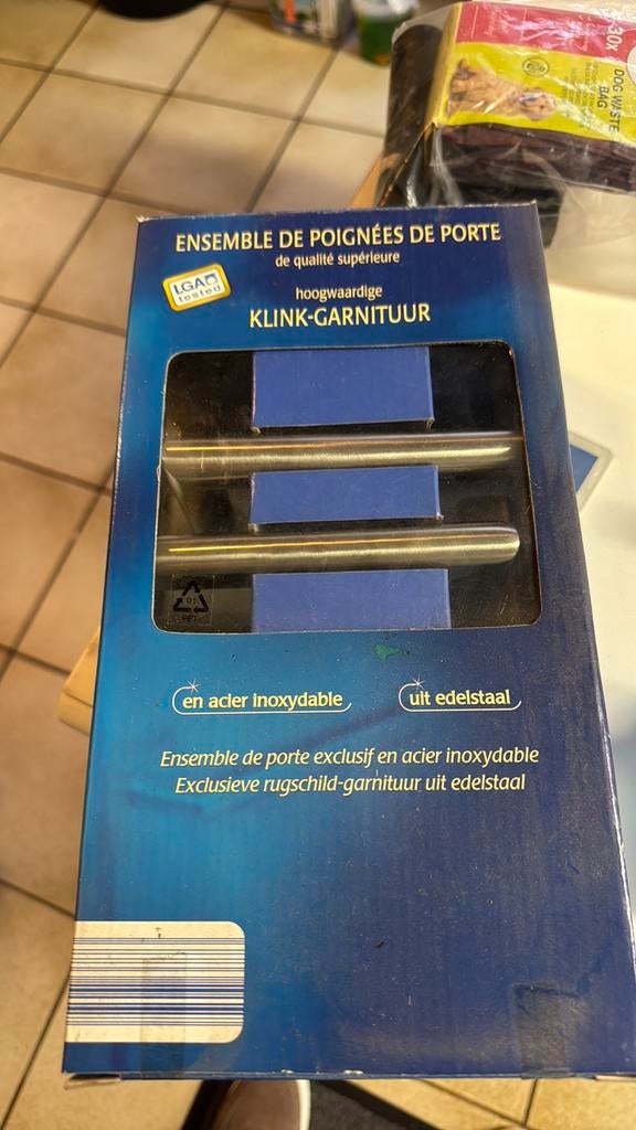 deurklink, Doe-het-zelf en Bouw, Ophalen of Verzenden, Nieuw, Inox, Klink of Kruk