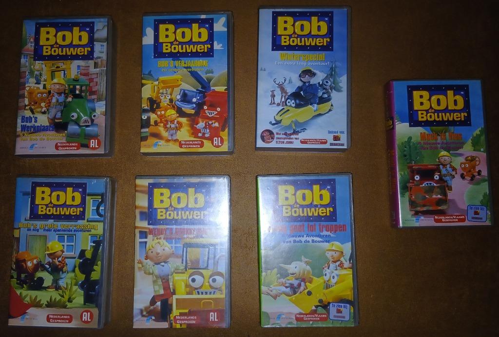 7 x Bob de Bouwer VHS, Cd's en Dvd's, Gebruikt, Tekenfilm, Alle leeftijden, Ophalen of Verzenden