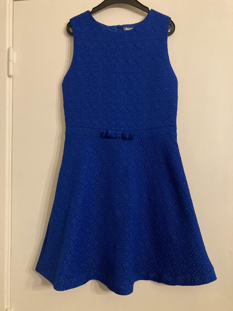 Feestelijk blauw jurkje - Bel & Bo - maat 152, Kinderen en Baby's, Kinderkleding | Maat 152, Gebruikt, Meisje, Ophalen of Verzenden
