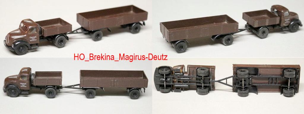 Véhicules_Brekina_HO_camions_Magirus-Deutz_Gaswerk, Enlèvement ou Envoi, Comme neuf, Bus ou Camion, Brekina