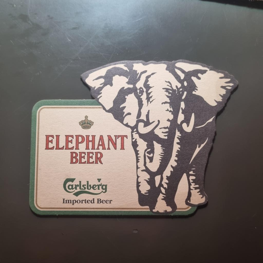Sous Bock Carlsberg Elephant (modèle 3), Collections, Marques de bière, Enlèvement ou Envoi, Utilisé, Sous-bock, Autres marques