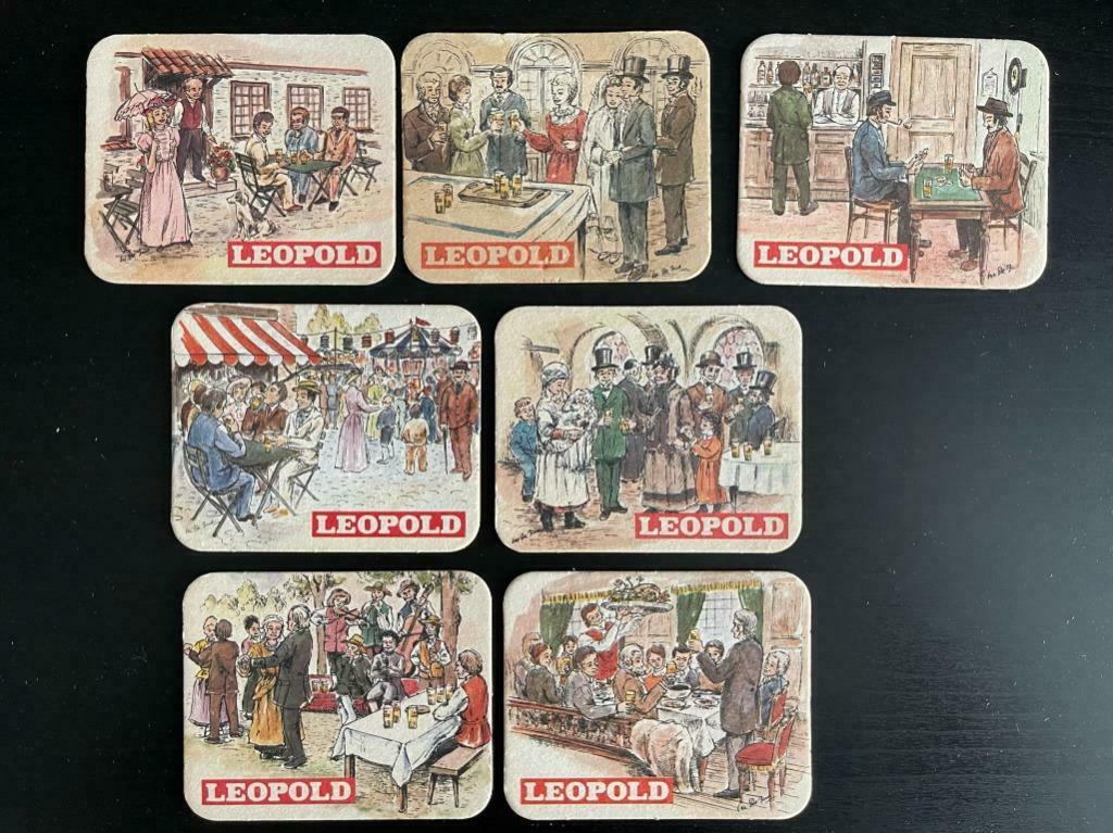 Bierviltjes LEOPOLD - DORPSGEBEURTENISSEN, Verzamelen, Ophalen of Verzenden, Zo goed als nieuw, Viltje(s)