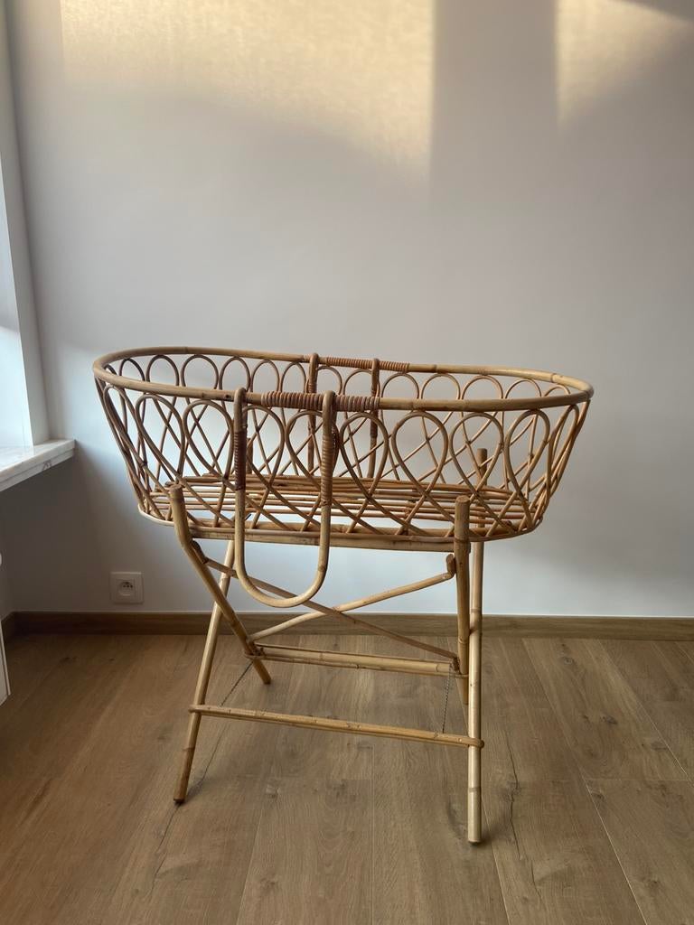 Couffin vintage en osier, Enfants & Bébés, Berceaux & Lits, Comme neuf, Berceau