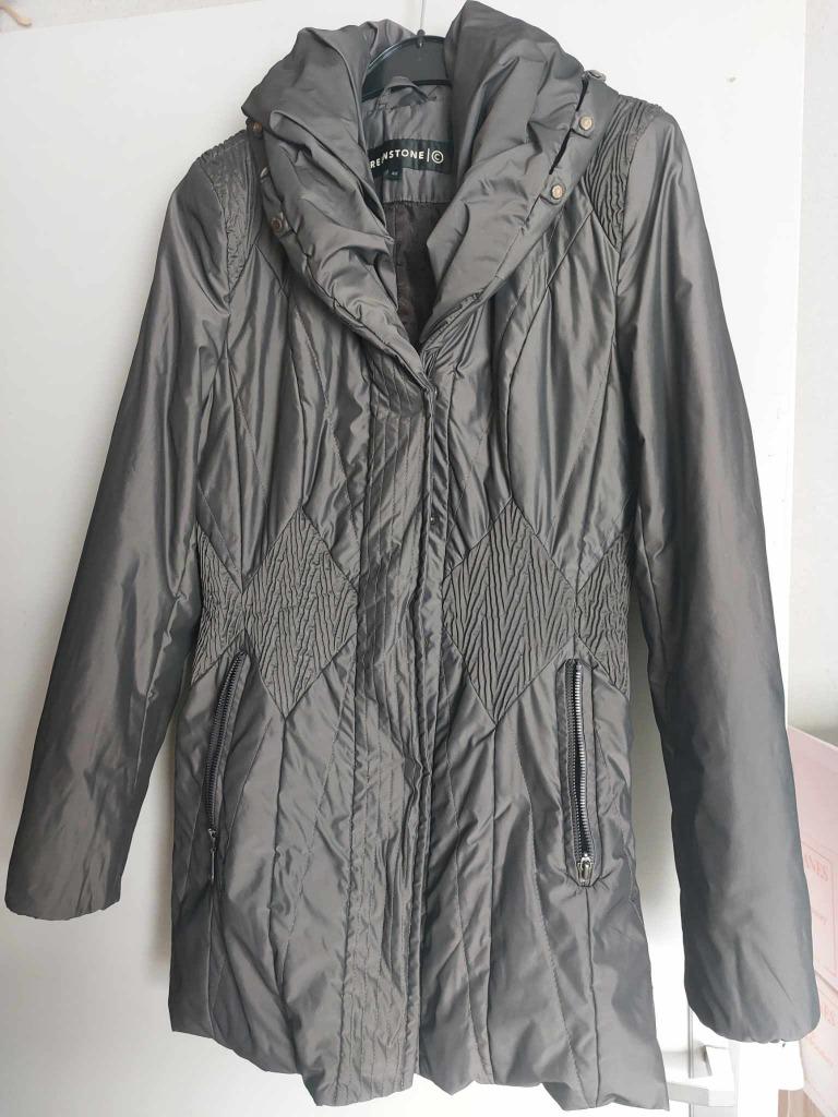 warme winterjas, Kleding | Dames, Jassen | Winter, Ophalen, Zo goed als nieuw, Maat 38/40 (M), Grijs