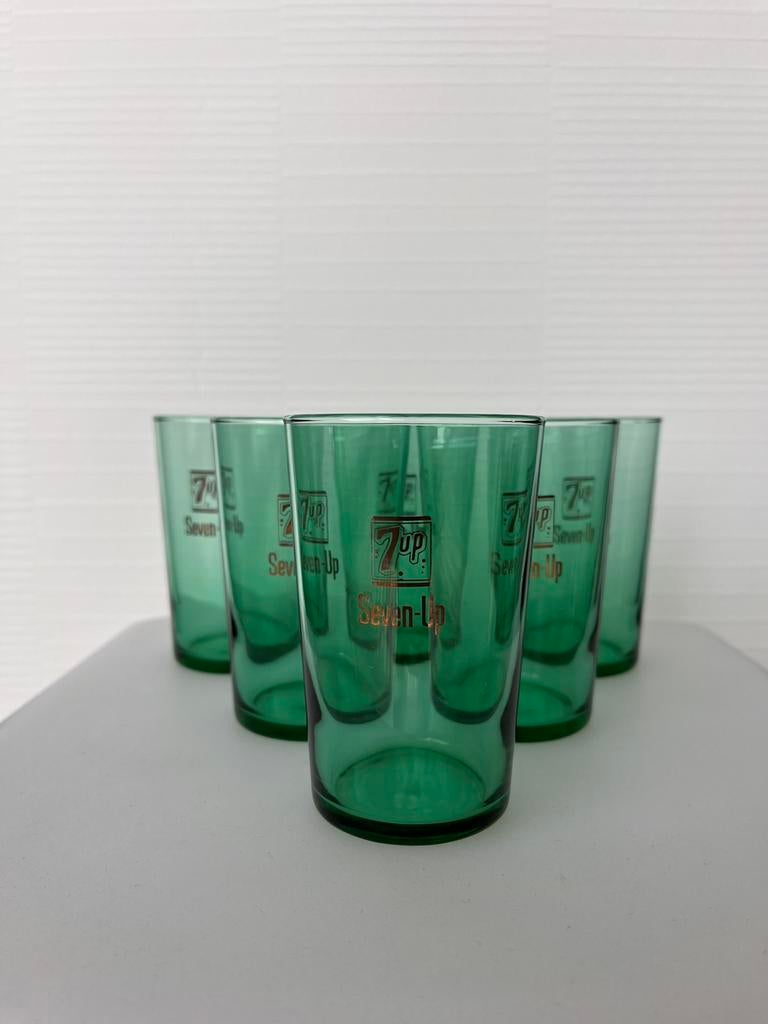 Zeldzame 7up glazen, Verzamelen, Verzenden, Zo goed als nieuw