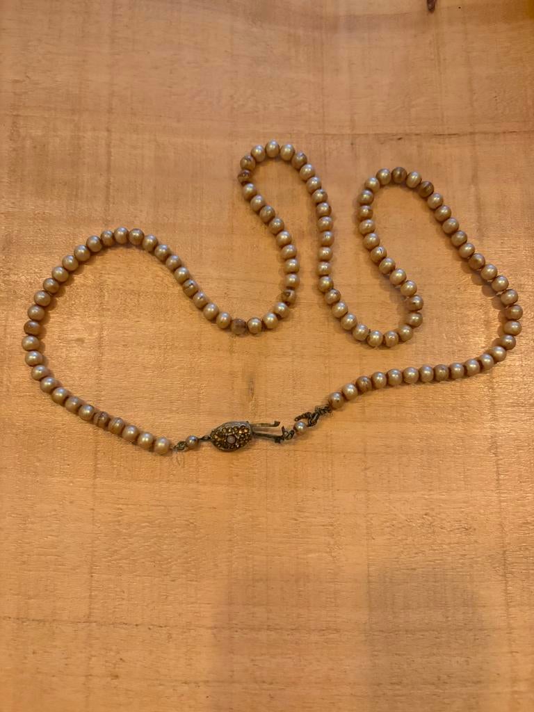 Parelhalssnoer zilver edelstenen, Ophalen of Verzenden, Zilver, Ketting, Met edelsteen