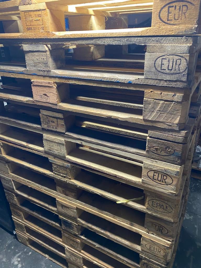 EUROPALETTEN, Doe-het-zelf en Bouw, Hout en Planken, Ophalen, Gebruikt
