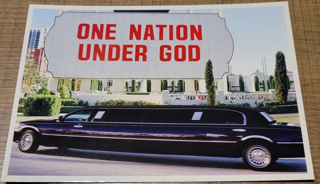 Postkaart: One Nation Under God, Verzamelen, Postkaarten | Themakaarten, Ophalen of Verzenden, 1980 tot heden, Ongelopen, Overige thema's