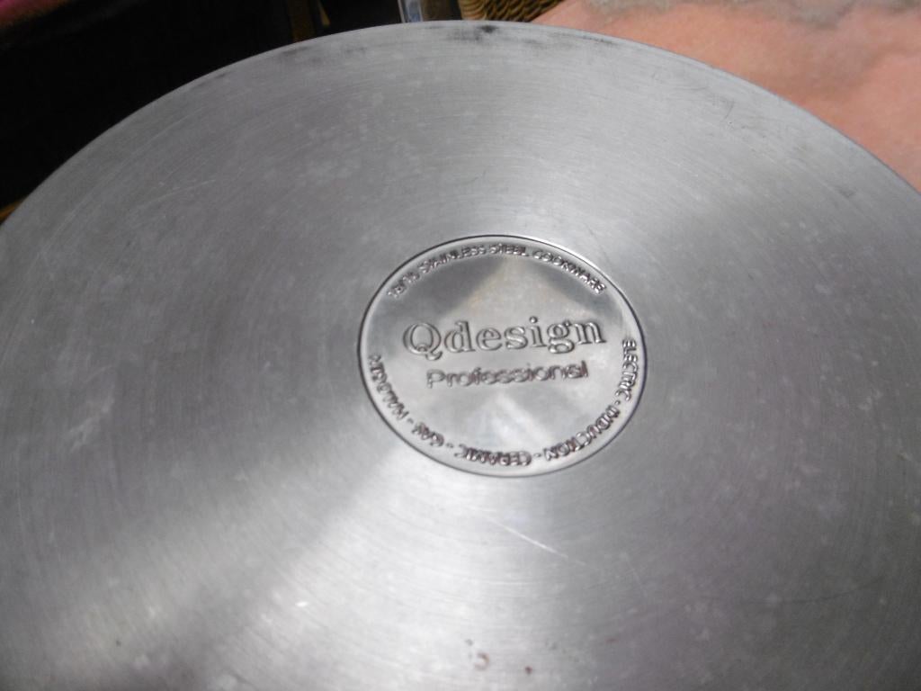 braadpan merk "Qdesign professional" diam 30 cm, Ophalen of Verzenden, Zo goed als nieuw, Inox