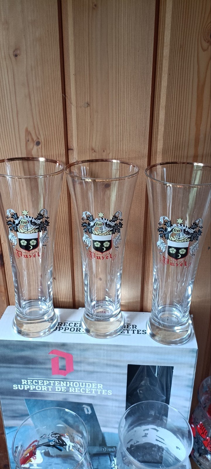 3 oude Bierglazen DUVEL, Collections, Verres & Petits Verres, Enlèvement ou Envoi