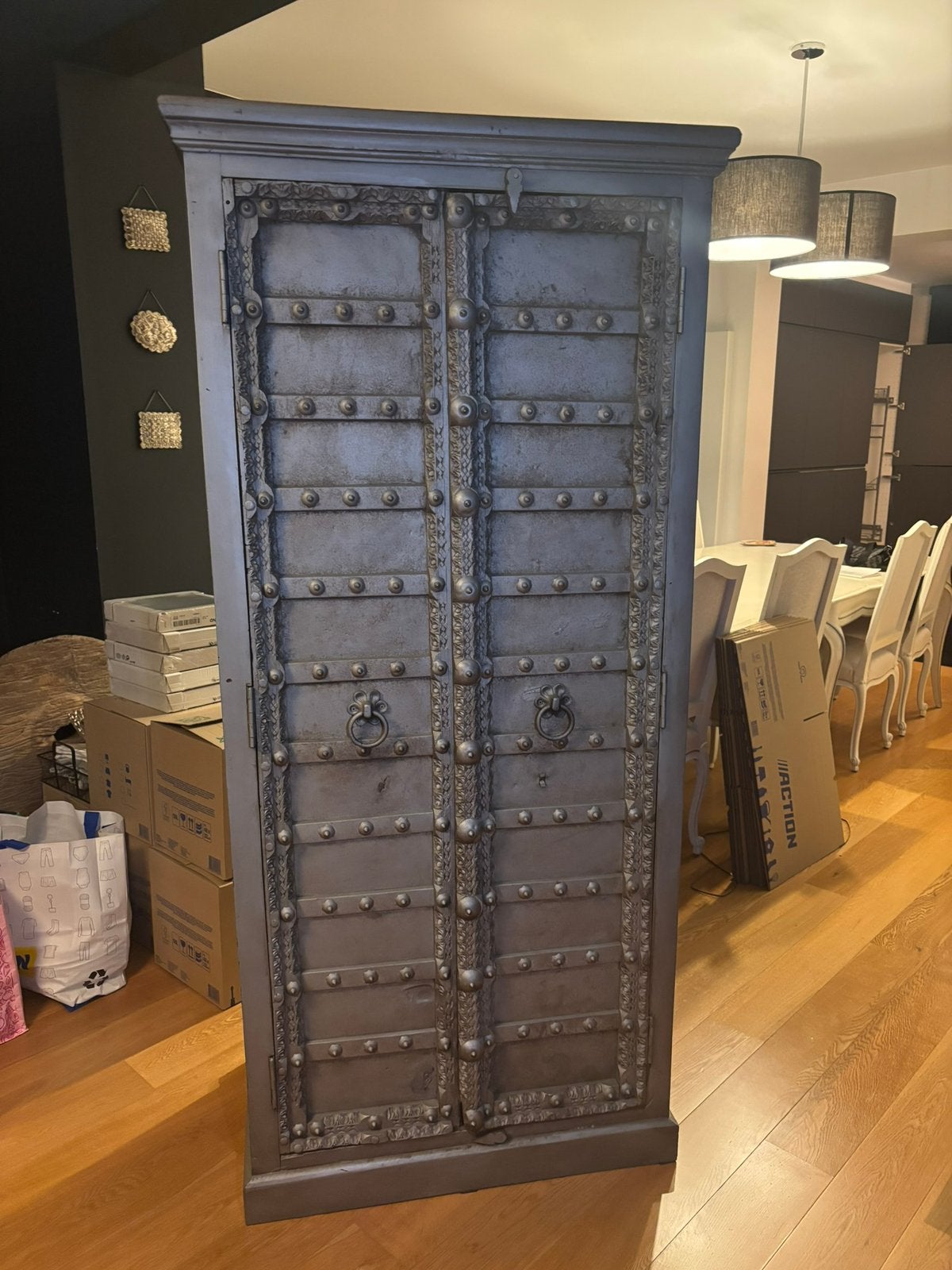 Armoire baroque grise/ legerement argentee, Enlèvement, Neuf