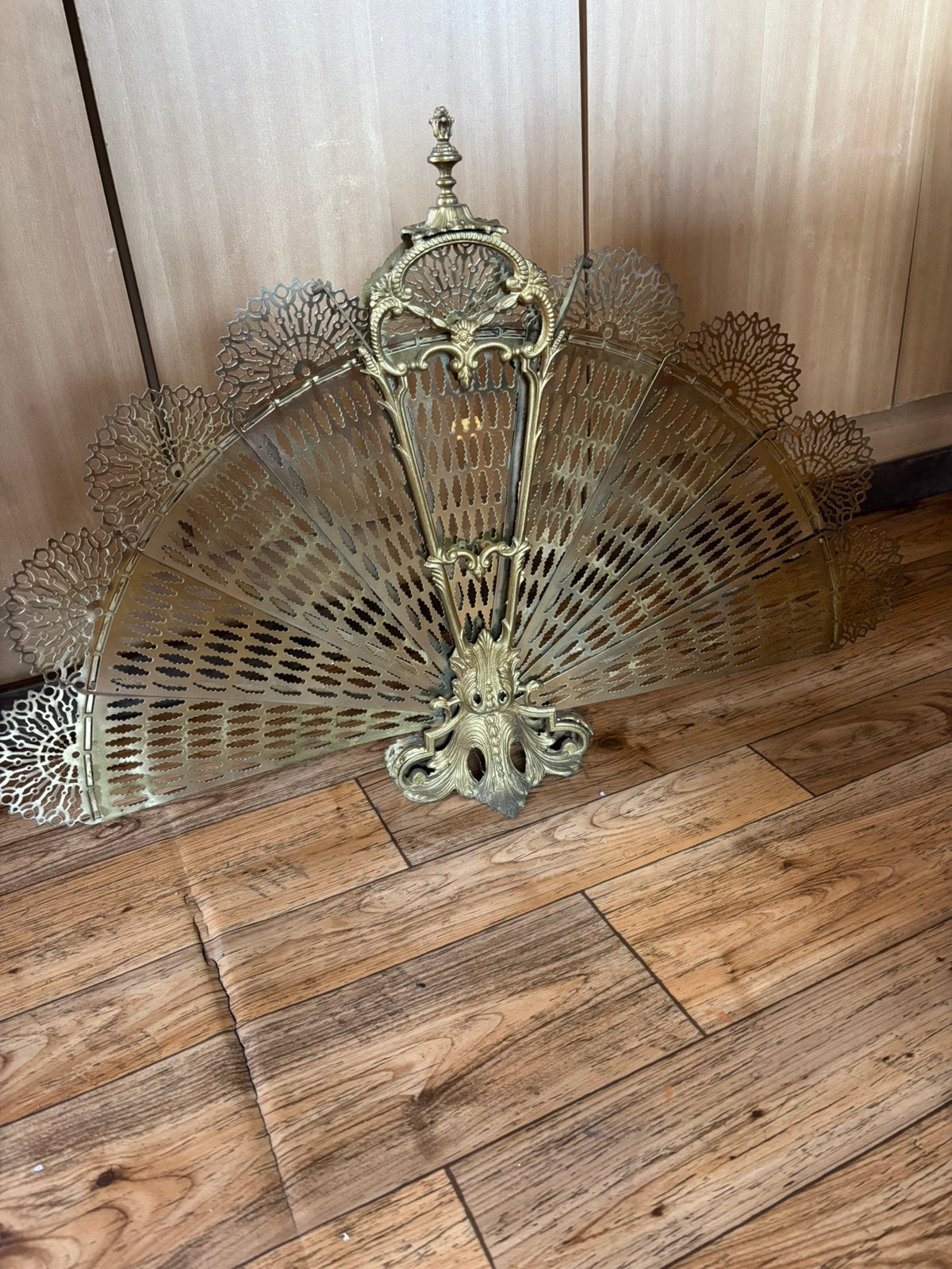 Haardscherm pauw vintage, Antiek en Kunst, Curiosa en Brocante, Ophalen of Verzenden