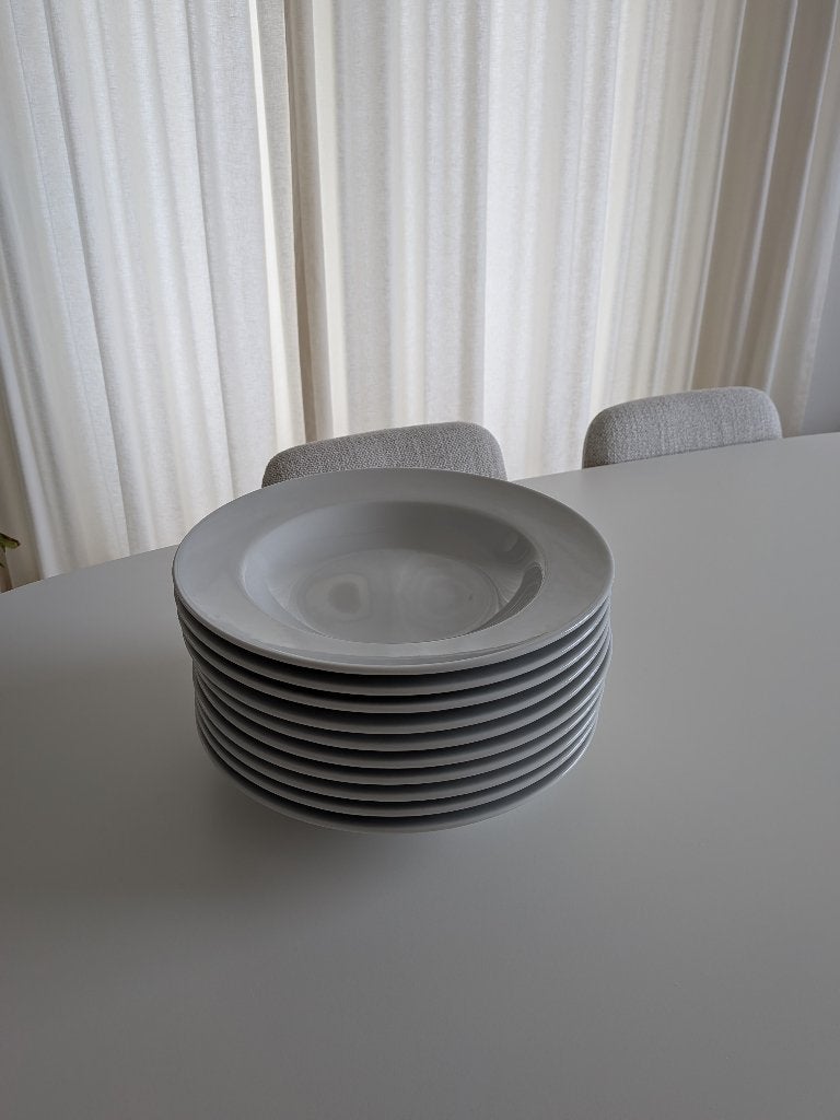 Grote diepe witte borden, Huis en Inrichting, Keuken | Servies, Ophalen, Gebruikt, Bord(en), Modern