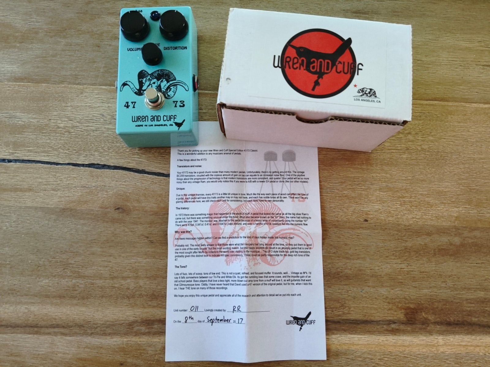 Wren and Cuff - 47/73 rams head big muff fuzz distortion, Muziek en Instrumenten, Ophalen of Verzenden, Zo goed als nieuw
