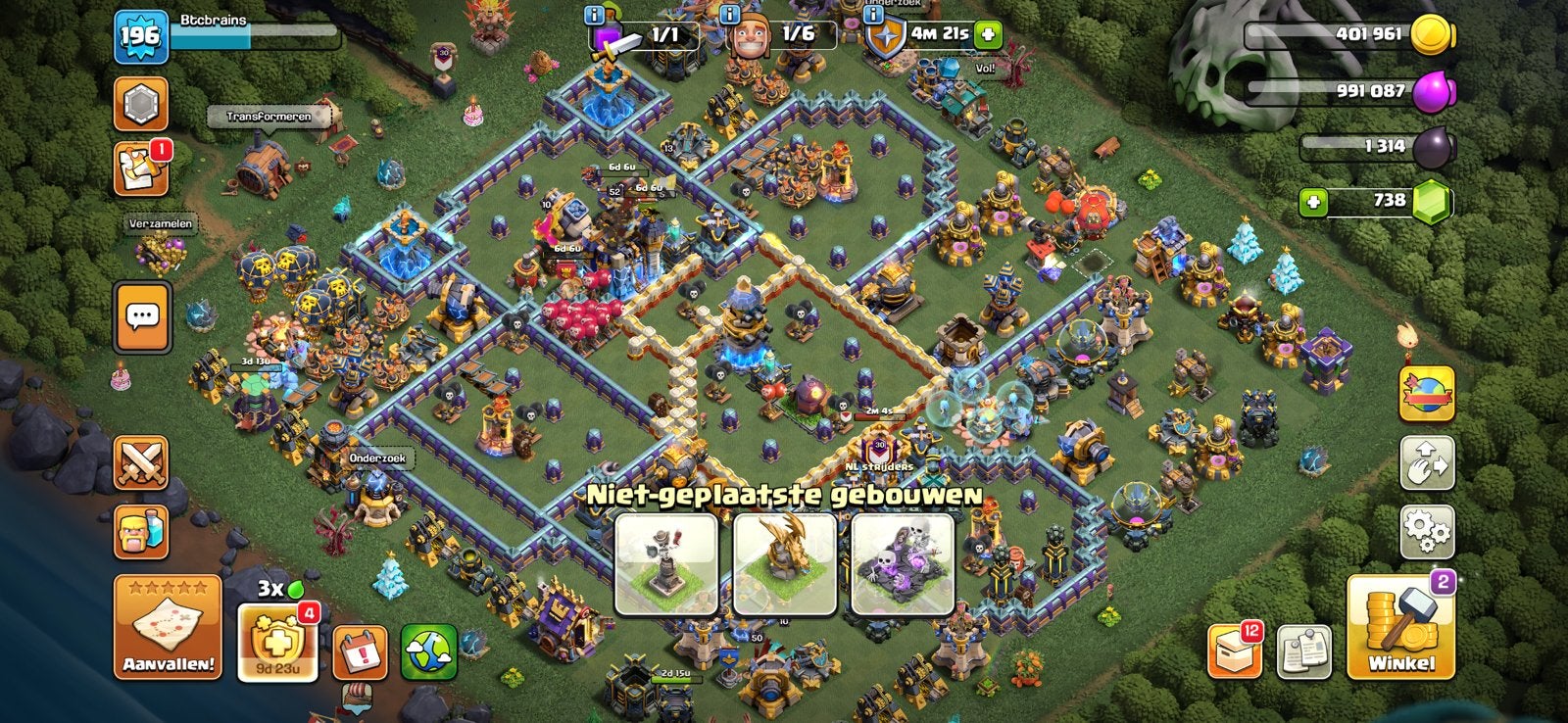 Clash TH18 account – Lv196 – Sterke helden, Games en Spelcomputers, Ophalen