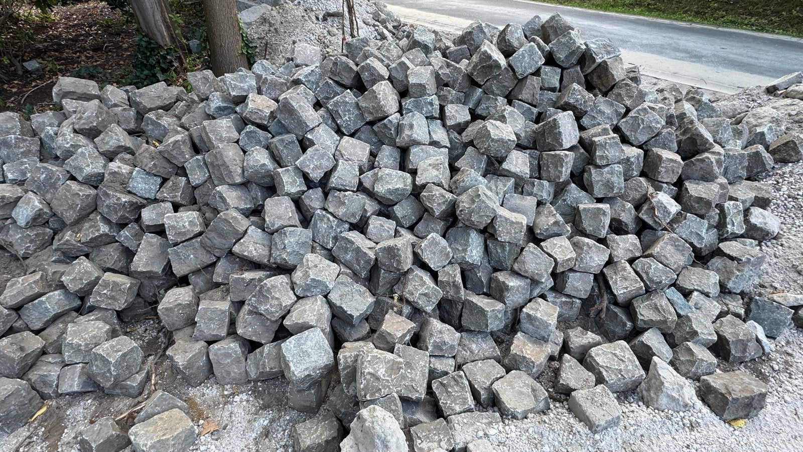 Belgische porfier kasseie, Jardin & Terrasse, Gravier, Rochers & Caillasse, Utilisé, Enlèvement