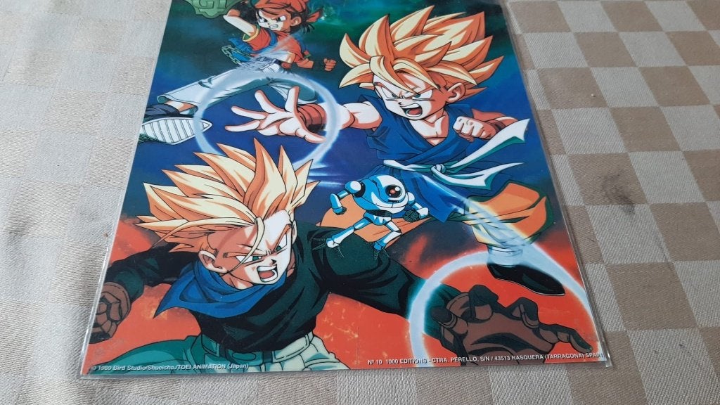 dragonball z kaart 30 bij 25 cm Trunks Goku Pan, Enlèvement ou Envoi, Neuf