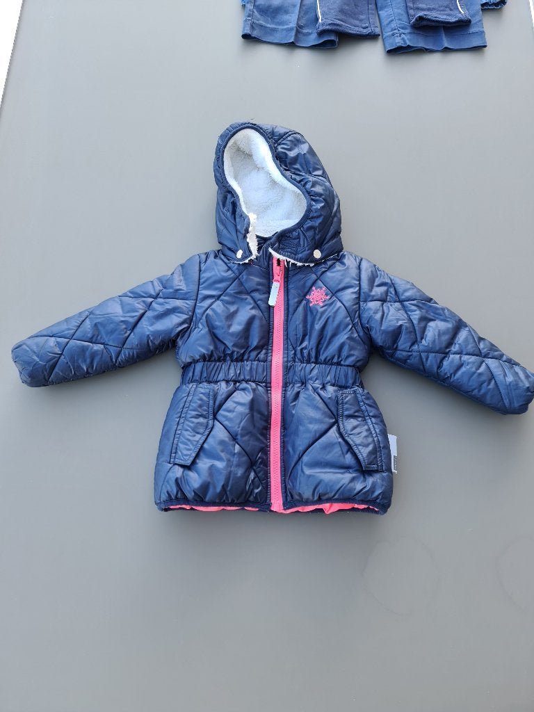 Warme winterjas, blauwe jas, Name it, 92, Enfants & Bébés, Vêtements enfant | Taille 92, Enlèvement, Comme neuf, Manteau