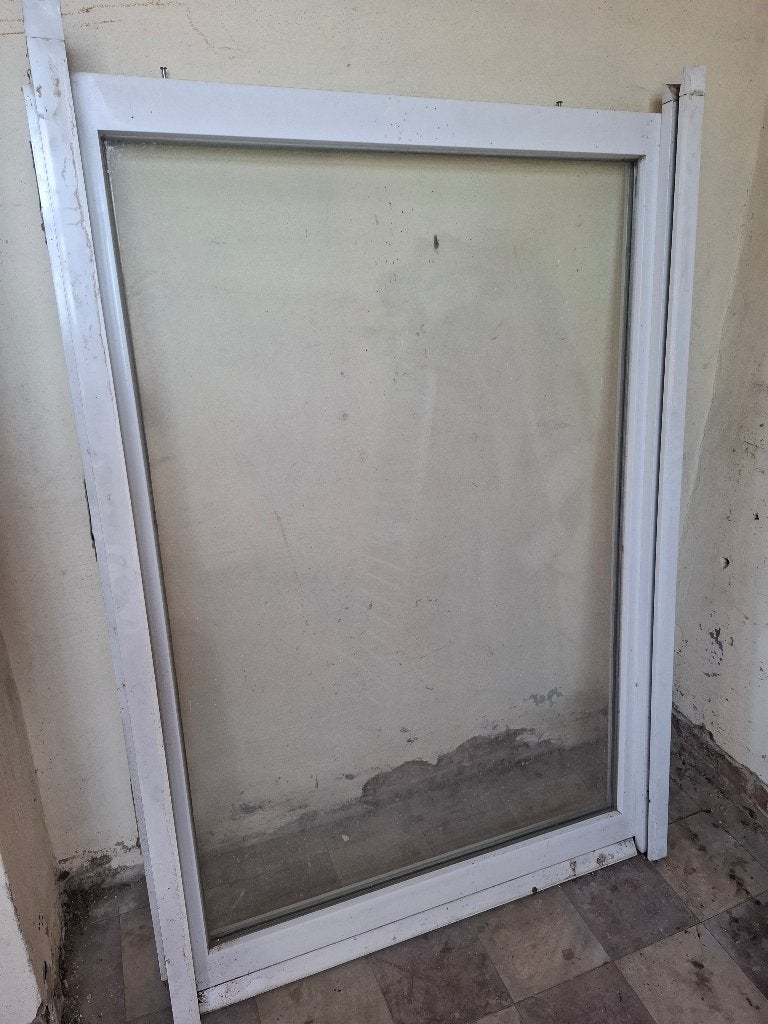 Raam PVC, Double vitrage, 120 à 160 cm, Fenêtre de façade ou Vitre, Enlèvement