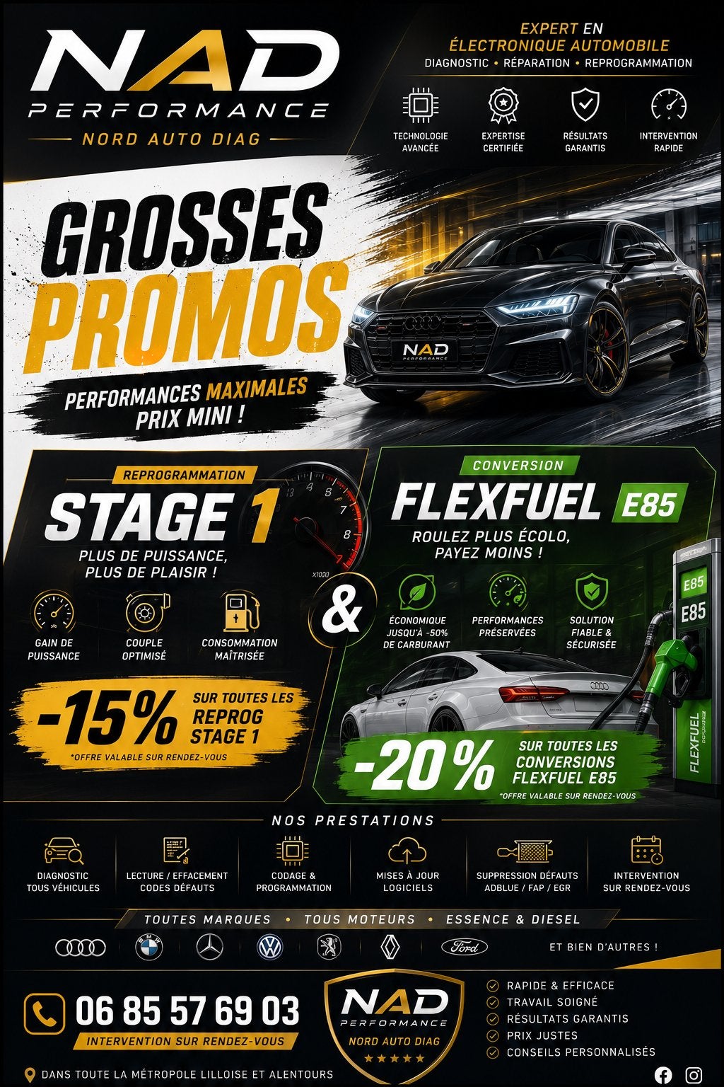 NAD PERFORMANCE | PROMOTIONS STAGE 1 & FLEXFUEL E85, Enlèvement, Comme neuf