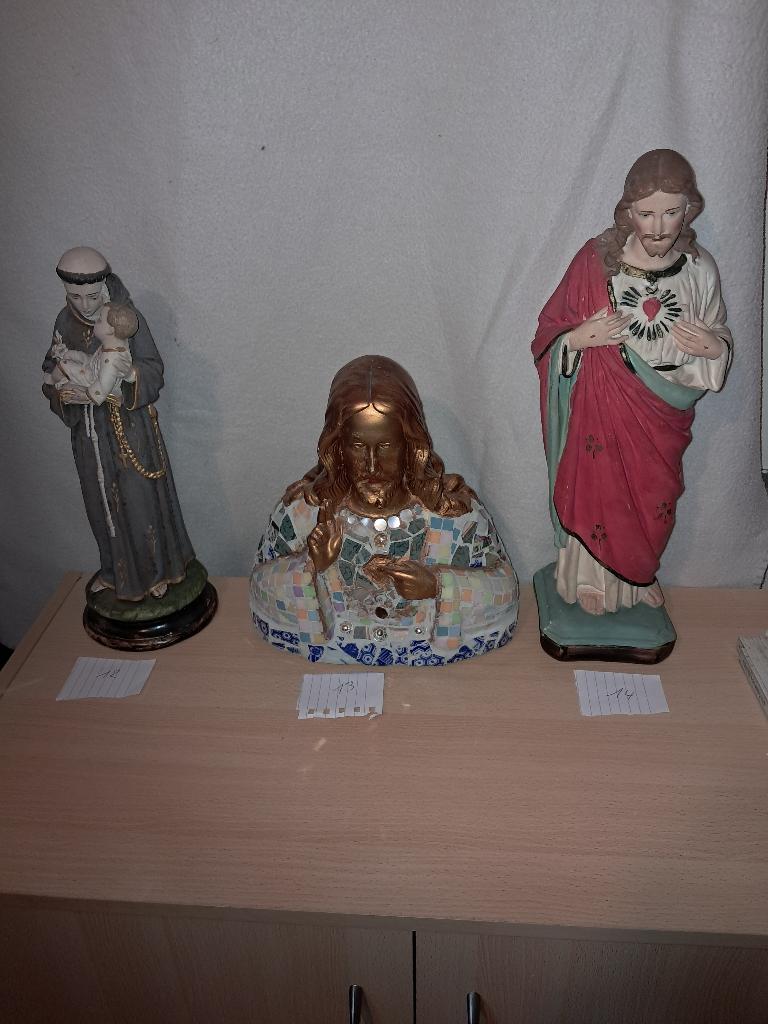 3 Heilige beelden, Antiek en Kunst, Antiek | Religieuze voorwerpen, Ophalen