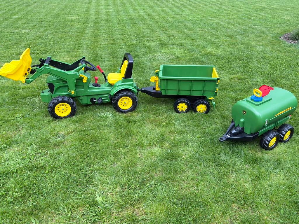 Rolly Toys John Deere 7930 met voorlader + aanhanger + tank, Enlèvement, Neuf