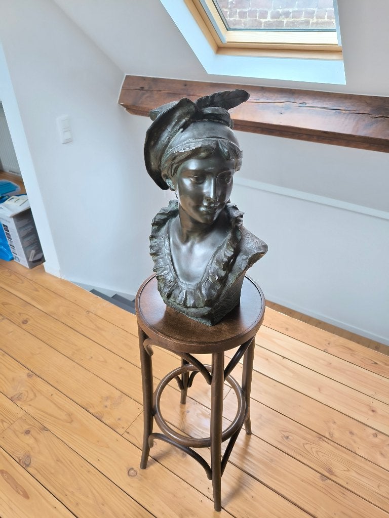 Buste en bronze - Jef Lambeaux, Brun, 50 - 100 cm, Enlèvement, Europe